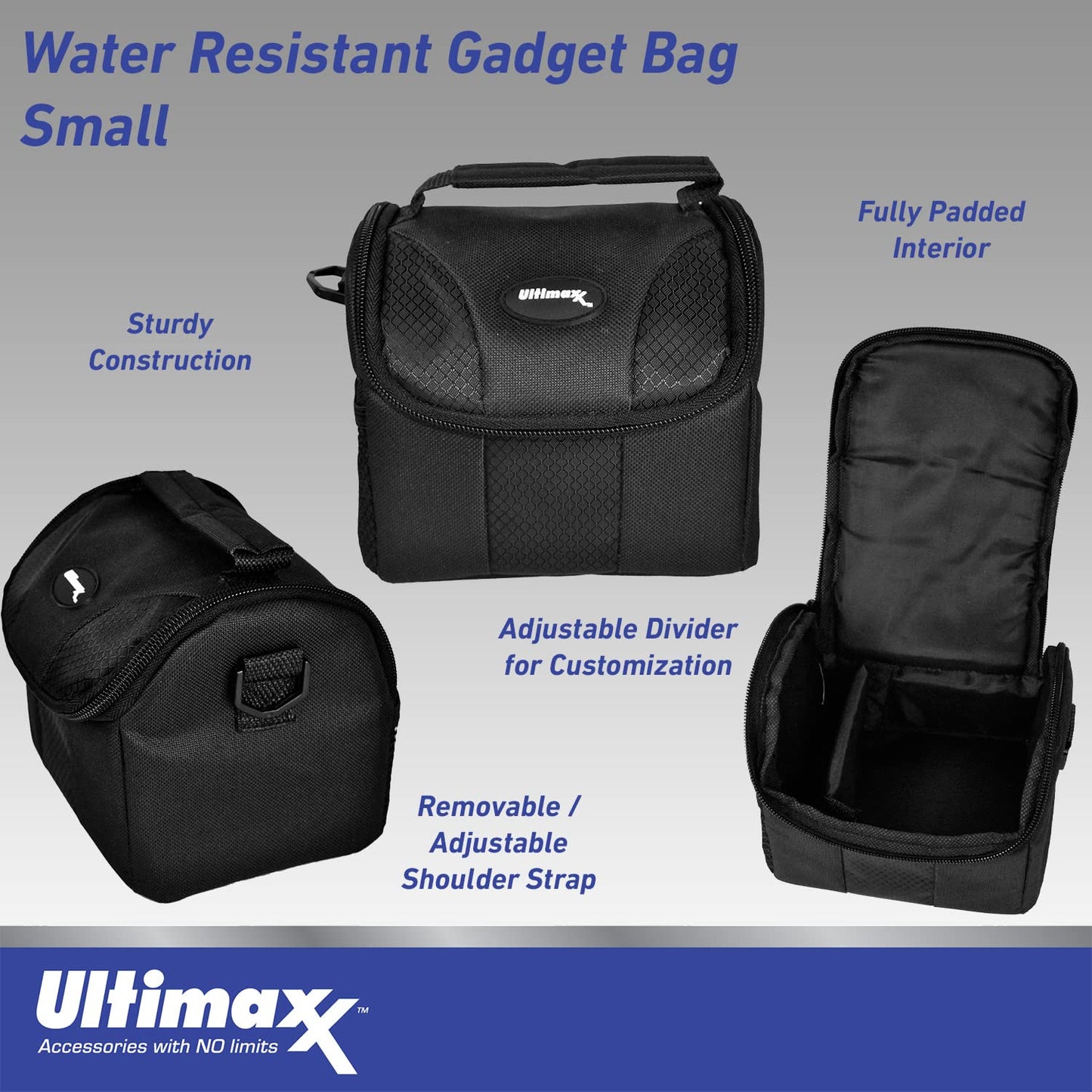 Ultimaxx Small Carrying Case/Gadget Bag for Sony, Nikon, Canon, Olympus, Fuji, Pentax, Panasonic, Samsung,Leica, Kodak & Many More Cameras & Camcorders