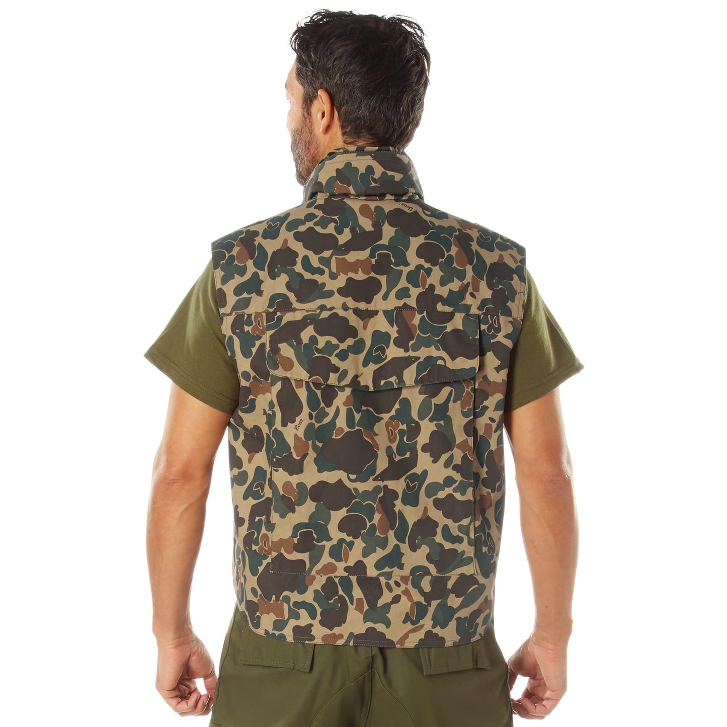 Rothco X Bear Archery Fred Bear Camo Ranger Vest – Tactical Vest with 10 Utility Pockets - Large