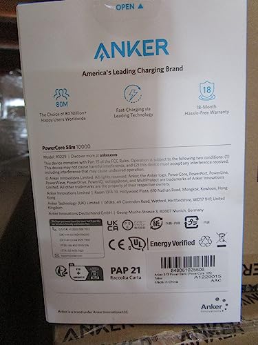 Anker Portable Charger, Power Bank, 10,000 mAh Battery Pack