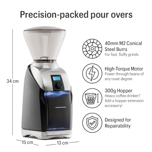 Baratza Virtuoso+ Coffee Grinder ZCG587BLK, Black