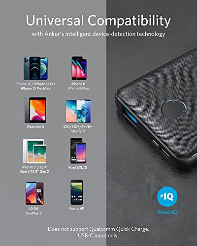 Anker Portable Charger, Power Bank, 10,000 mAh Battery Pack