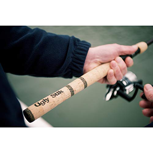 Shakespeare Ugly Stik 7’ Elite Spinning Rod, Two Piece Spinning Rod, 6-14lb Line Rating, Medium Rod Power, Fast Action, 1/4-5/8 oz. Lure Rating