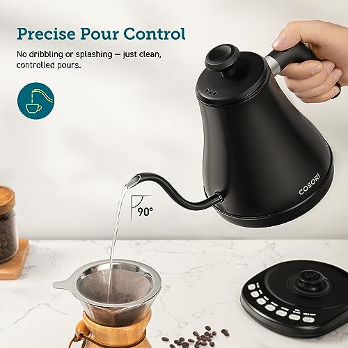 COSORI Electric Gooseneck Kettle with 5 Temperature Control Presets