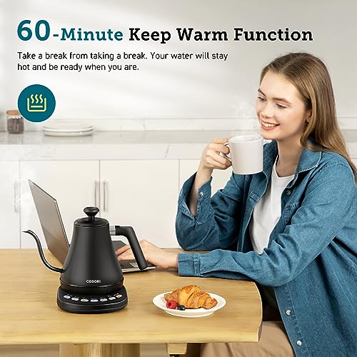 COSORI Electric Gooseneck Kettle with 5 Temperature Control Presets