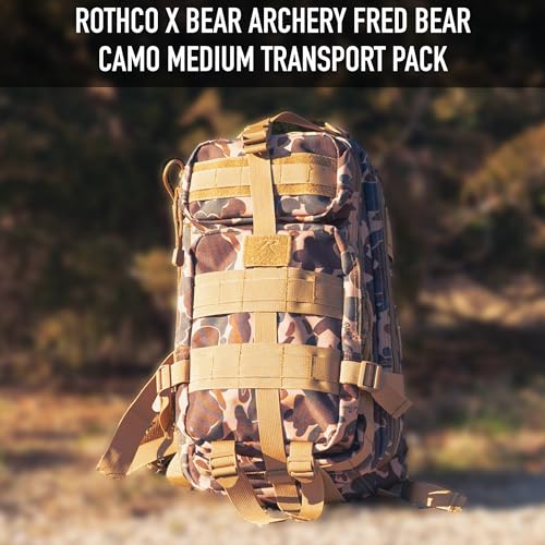 Rothco X Bear Archery Fred Bear Camo Medium Transport Pack – Hunting Backpack with 25L Storage Capacity Backpack