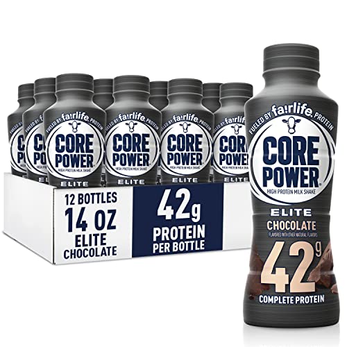 Core Power Fairlife Elite 42g High Protein Milk Shakes 14 Fl Oz (Pack of 12)