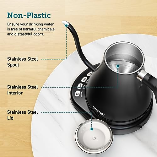 COSORI Electric Gooseneck Kettle with 5 Temperature Control Presets