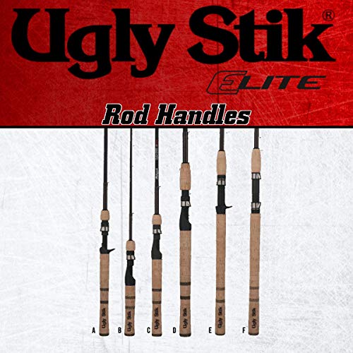 Shakespeare Ugly Stik 7’ Elite Spinning Rod, Two Piece Spinning Rod, 6-14lb Line Rating, Medium Rod Power, Fast Action, 1/4-5/8 oz. Lure Rating