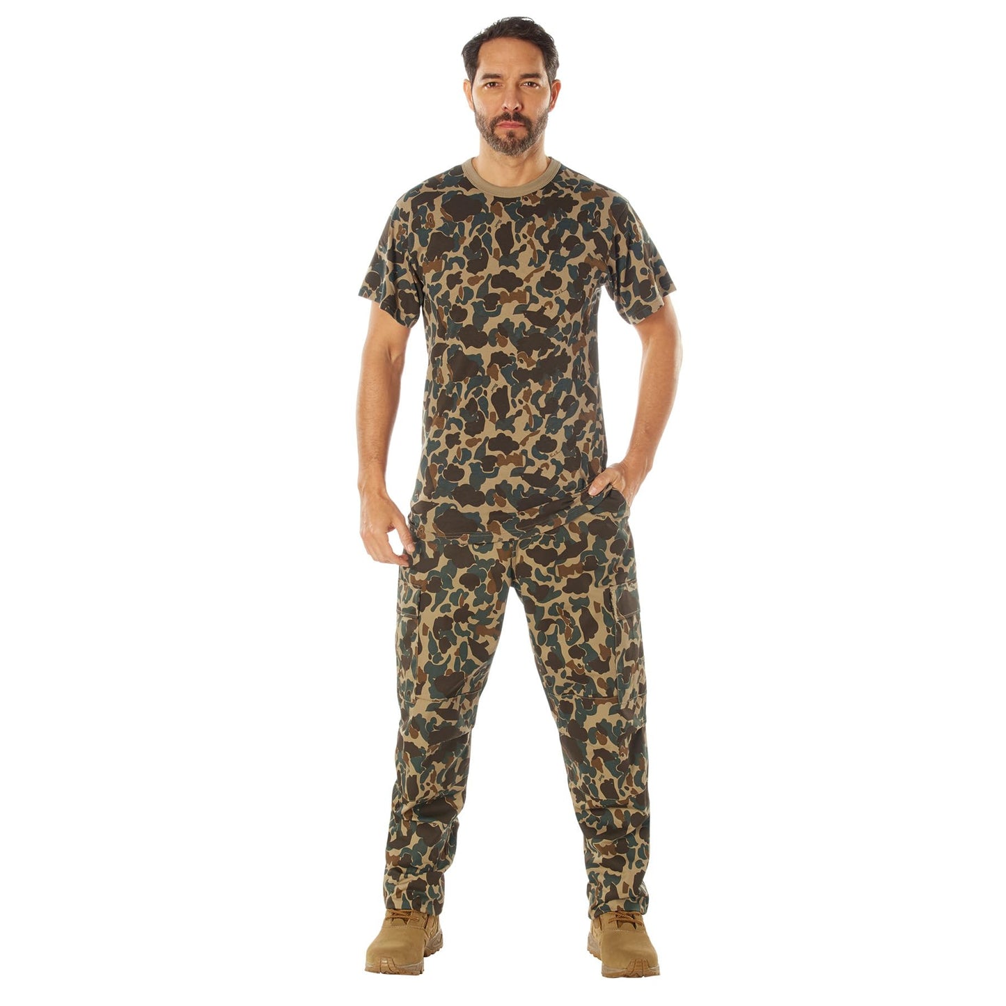 Rothco X Bear Archery Fred Bear Camo T-Shirt – Standard Fit Camouflage Shirt - Large