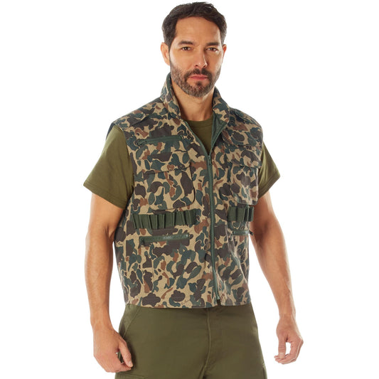 Rothco X Bear Archery Fred Bear Camo Ranger Vest – Tactical Vest with 10 Utility Pockets - Large