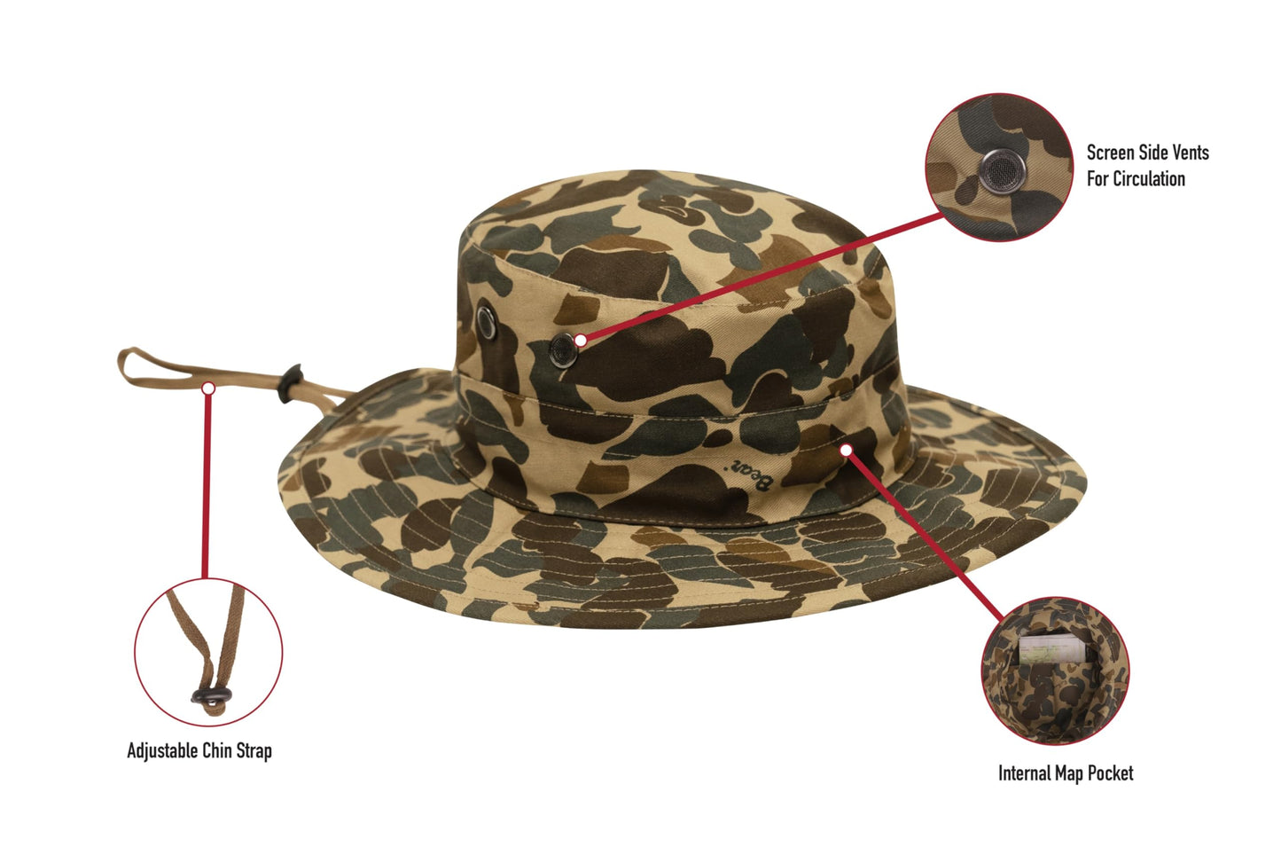 Rothco X Bear Archery Fred Bear Camo Adjustable Boonie Hat – Great for Hunting and Fishing