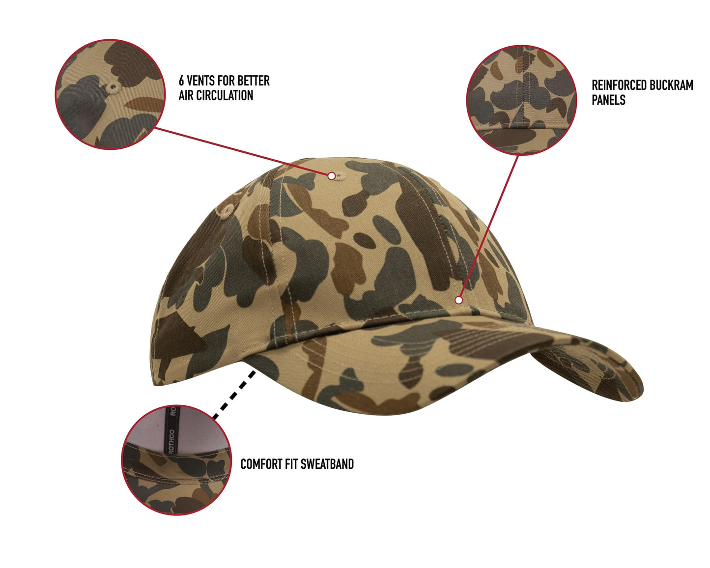 Rothco X Bear Archery Fred Bear Camo Low Profile Cap – Great for Hunting, Camping, Hiking, and More