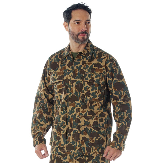 Rothco X Bear Archery Fred Bear Camo BDU Shirt – Long Sleeve Hunting Shirt – Utility Pockets for Bowhunting Gear - Small