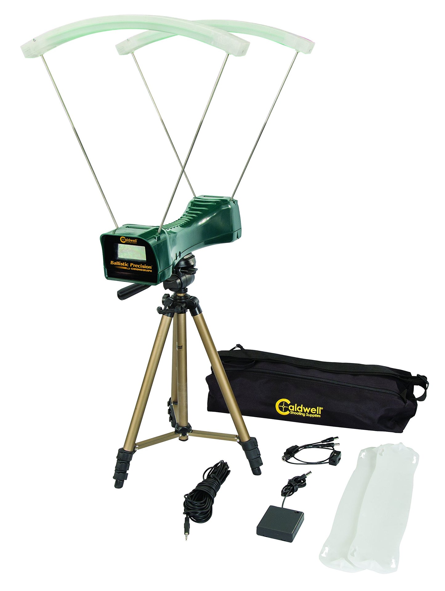 Caldwell Ballistic Precision Chronograph Premium Kit with Tripod for Shooting Indoor and Outdoor MPS/FPS Readings green, plastic