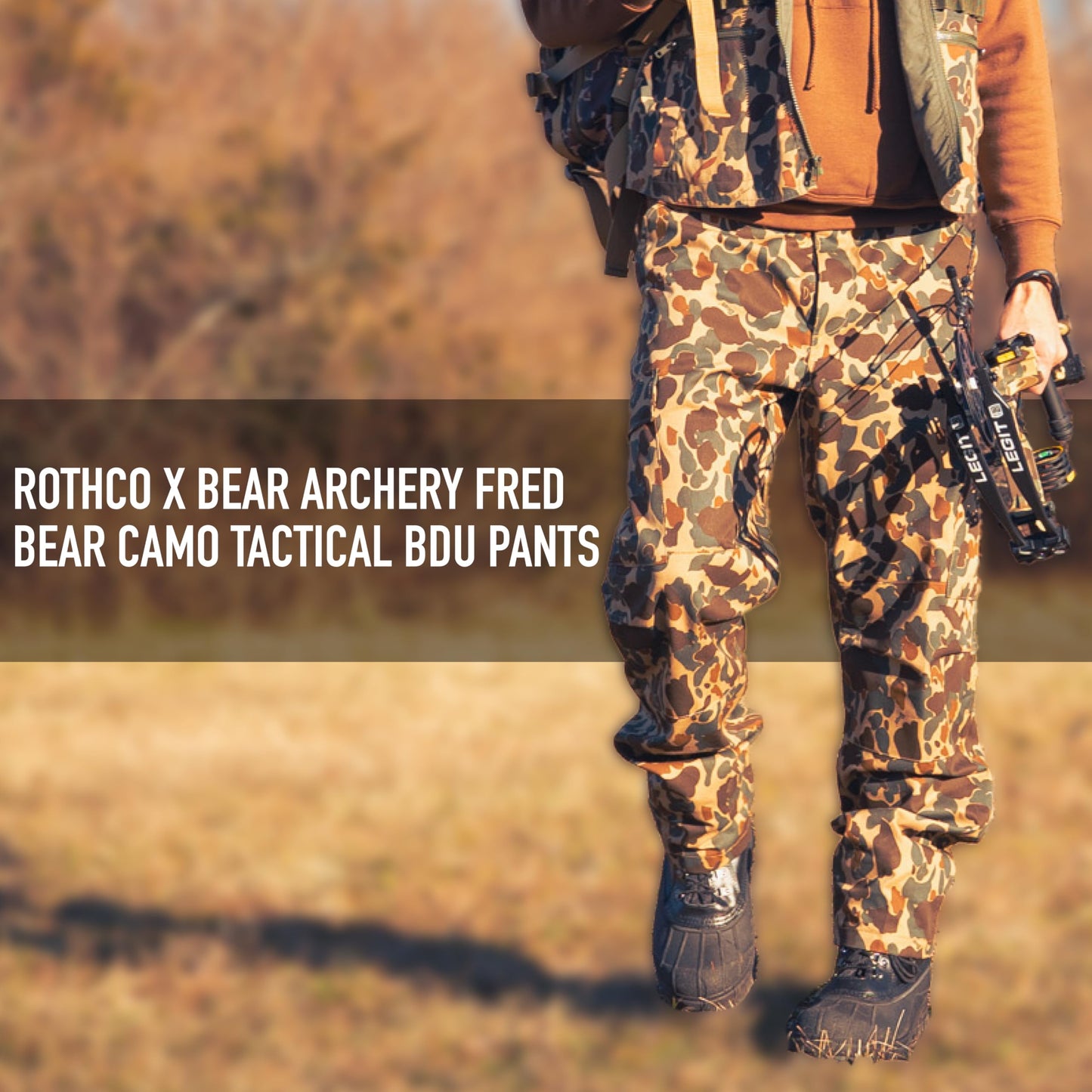 Rothco X Bear Archery Fred Bear Camo Tactical BDU Pants – Rugged & Heavy-Duty Cargo Pants - 2X-Large